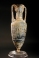 Hellenistic deep purple core formed glass amphoriskos.