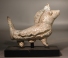 Early Islamic glass lion (zoomorphic balsamarium).
