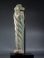 Late Roman metal core deep turquoise glass balsamarium.