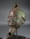 Early Roman bronze Satyr head oil lamp.