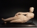 Parthian alabaster reclining figurine of a woman, possibly Aphrodite.
