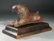 Greek Classical bronze lion with inscription.