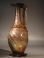 Roman light purple-pinkish glass jug with wide ridged handle