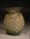 Roman moulded light green glass ???Grapes?? flask with short neck