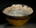 Hellenistic amber golden-yellow glass molded conical bowl.