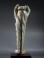Late Roman metal core deep turquoise glass balsamarium.