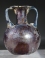 Roman purple glass aryballos with marbled blue glass handles