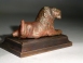 Greek Classical bronze lion with inscription.
