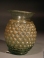 Roman moulded light green glass ???Grapes?? flask with short neck