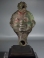 Early Roman bronze Satyr head oil lamp.
