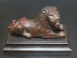 Greek Classical bronze lion with inscription.