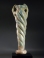 Late Roman metal core deep turquoise glass balsamarium.