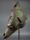 Early Roman bronze Satyr head oil lamp.
