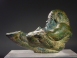 Roman bronze Silenus oil lamp.