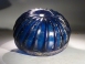 Early Roman blue glass ribbed bowl.