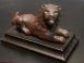 Greek Classical bronze lion with inscription.