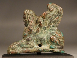 Phoenician bronze sphinx.