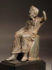 Roman bronze seated Zeus.