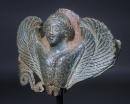 Classical Greek bronze siren. (Hydria handle appliqu???).