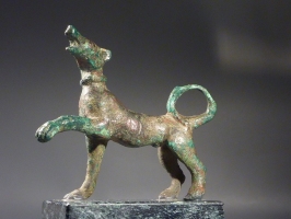 Roman bronze dog.