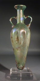 Roman green glass amphoriskos.