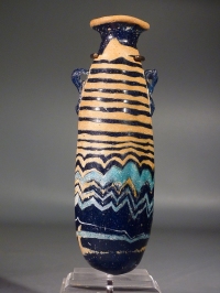 Eastern Mediterranean core-formed blue glass Alabastron.