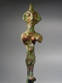 Canaanite bronze figurine of a fertility goddess.