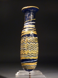 Eastern Mediterranean core-formed blue glass Alabastron.