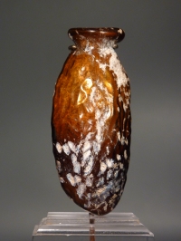 Sidonian mold-blown amber glass ???Date Flask??.