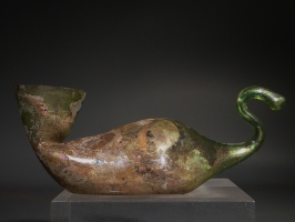 Roman glass swan askos.