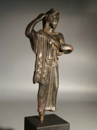 Roman archaistic bronze figure of Athena Promachos.