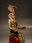 Egyptian bronze figure of Khonsu.