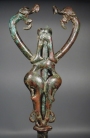 Near Eastern bronze heraldic animal standard.